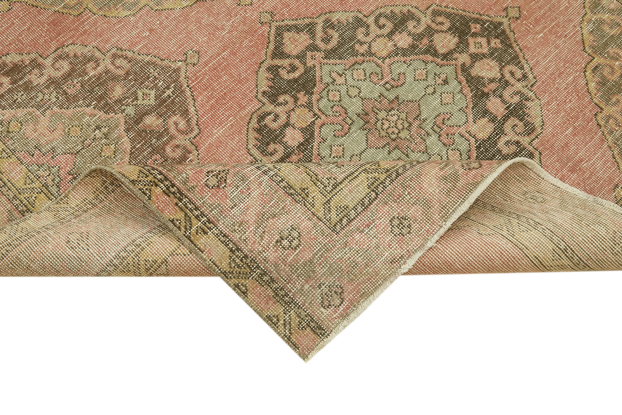 Handmade Wool Area Rug – Vintage Cotton Rug Beige | Traditional Hand Knotted Turkish Carpet 4'7''x12'6''