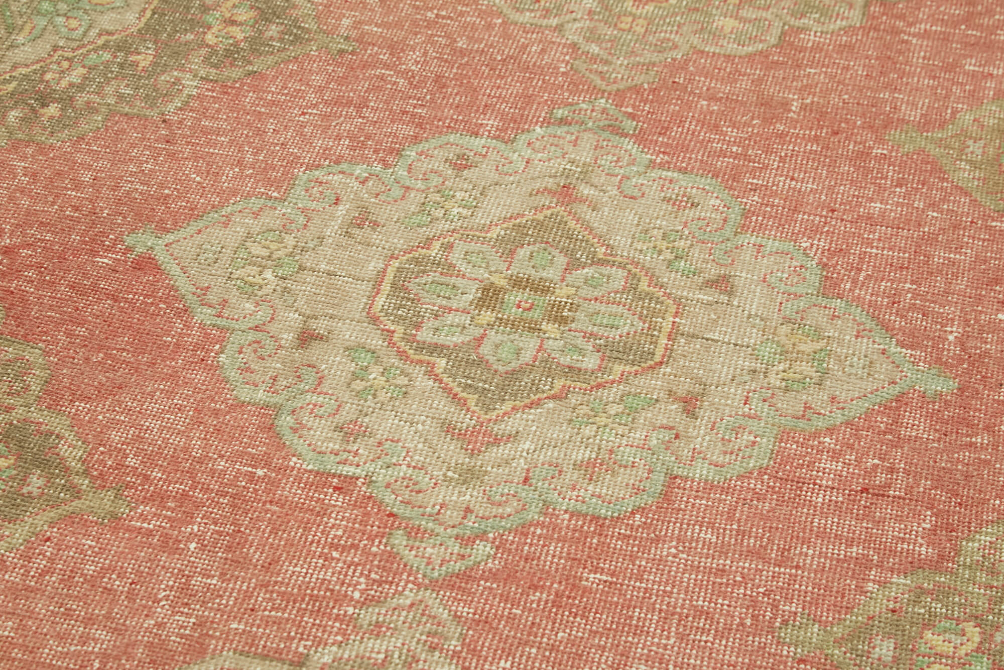 Vintage Cotton Wool Rug - Handmade Area Rug 4'8'' x 12'0'' Beige Classic Carpet