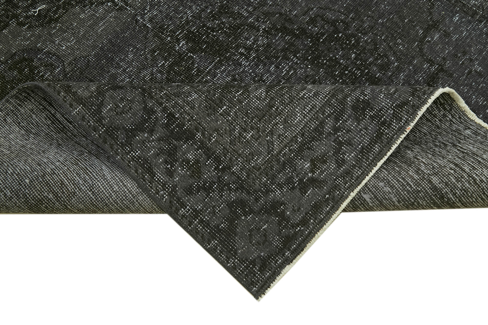 Handmade Wool Area Rug – Vintage Cotton Rug 4x12 Grey Wool Carpet