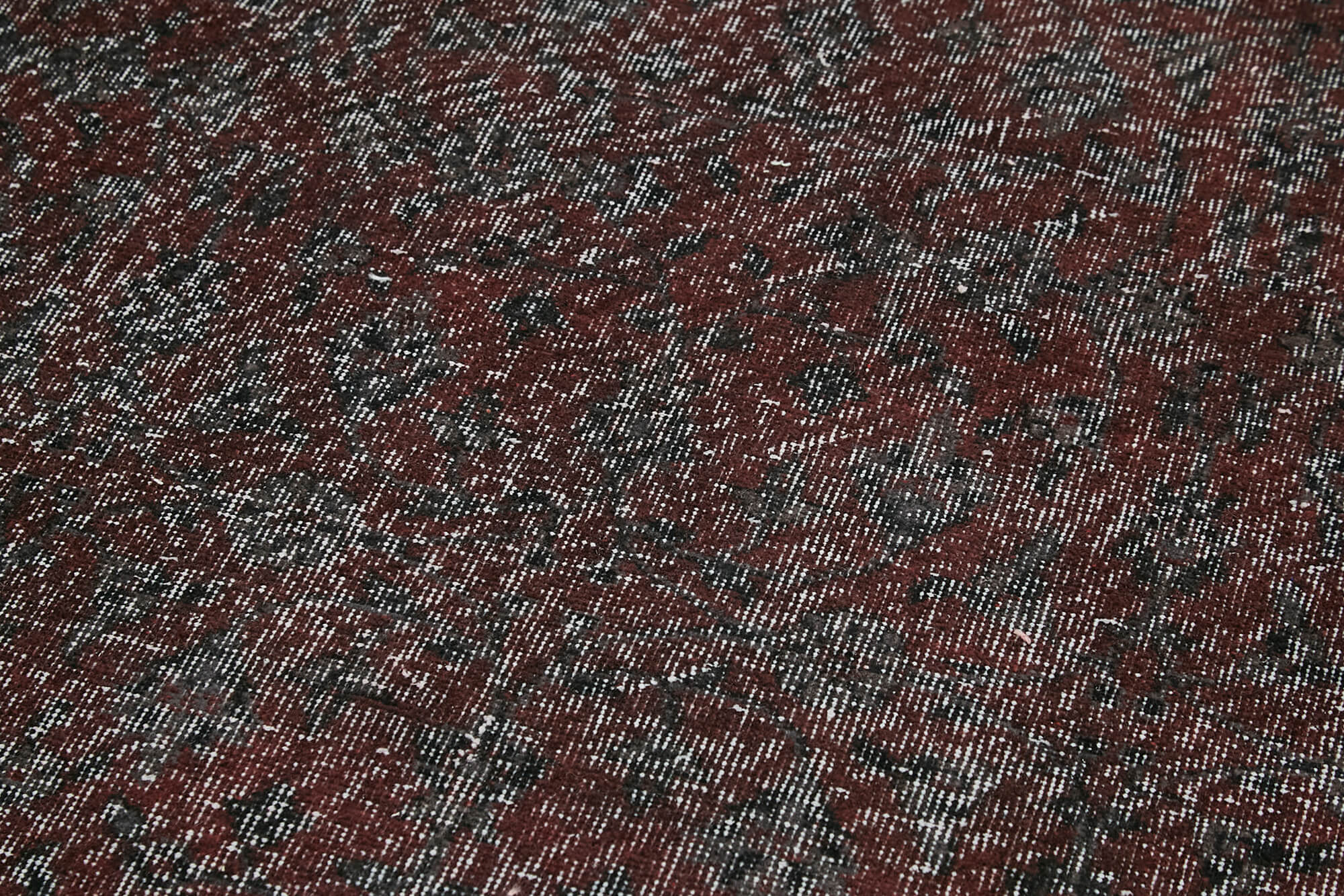 Handmade Vintage Area Rug – Black Turkish Wool Rug 4'9'' x 12'2'' Cotton Wool Carpet