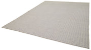 Handmade Wool Cotton Rug – Beige Geometric Pattern Carpet | Agacan Area Floor Covering 10x14
