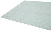 Handmade Wool Cotton Rug – Blue Geometric Area Rug 8x10 | Durable Artisan Crafted Carpet