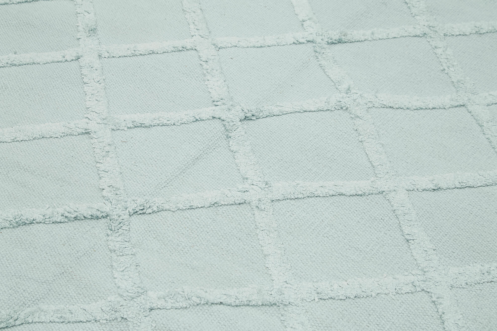 Handmade Wool Cotton Rug – Blue Geometric Area Rug 8x10 | Durable Artisan Crafted Carpet