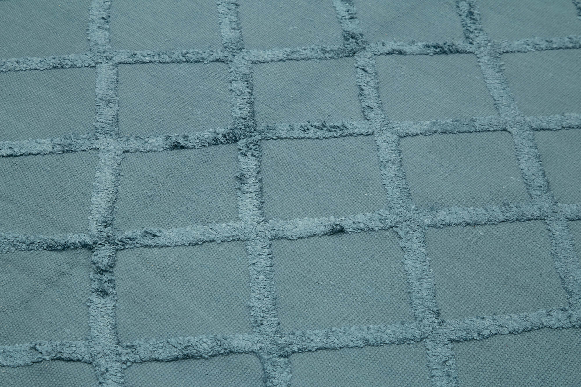 Handmade Wool Cotton Rug | Turkish Hand Knotted Blue Geometric Area Rug 8x10
