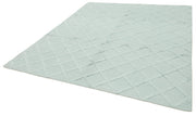 Handmade Wool Cotton Rug - Blue Geometric Area Rug 8x10 by Agacan Rugs