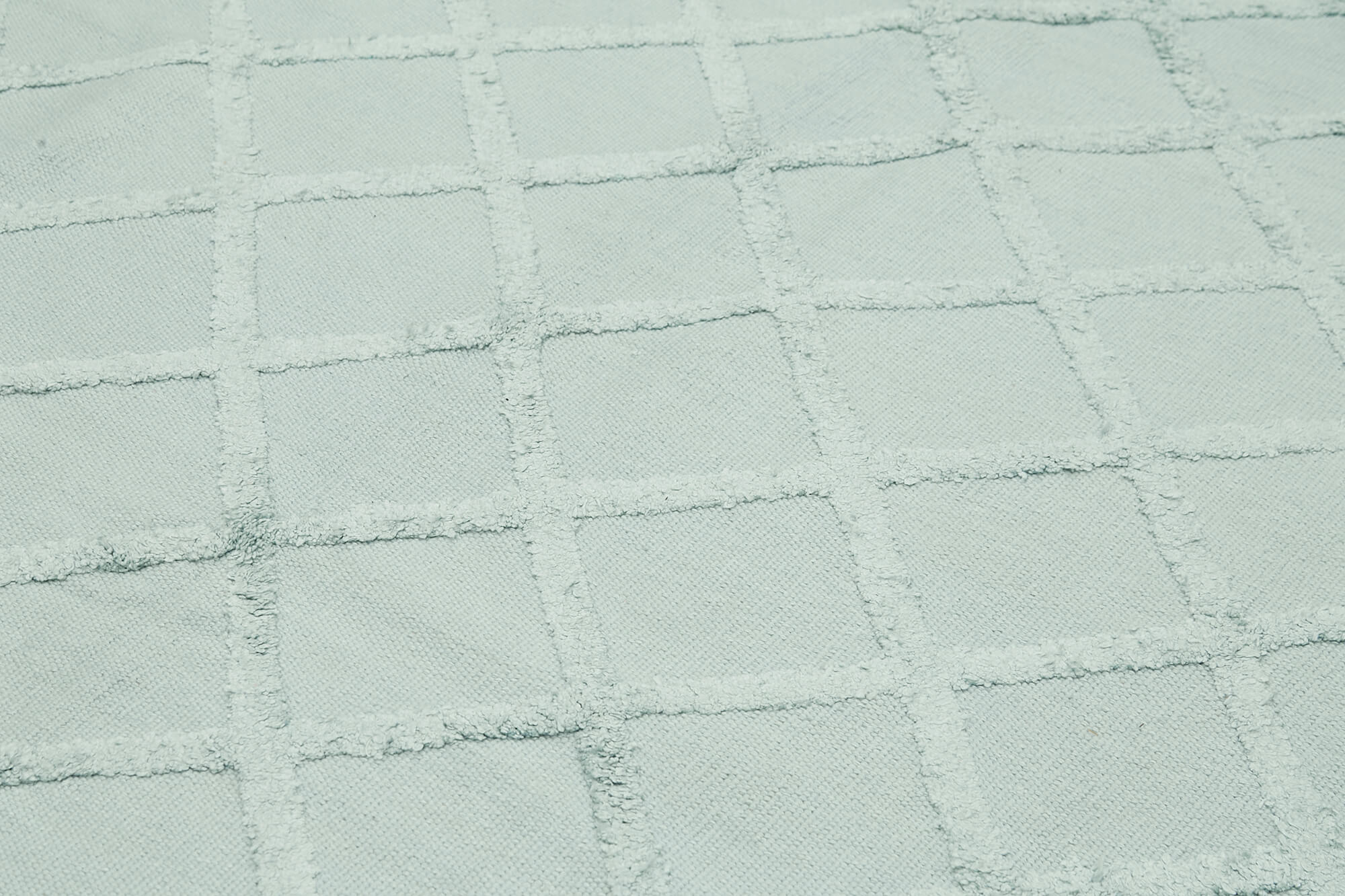 Handmade Wool Cotton Rug - Blue Geometric Area Rug 8x10 by Agacan Rugs