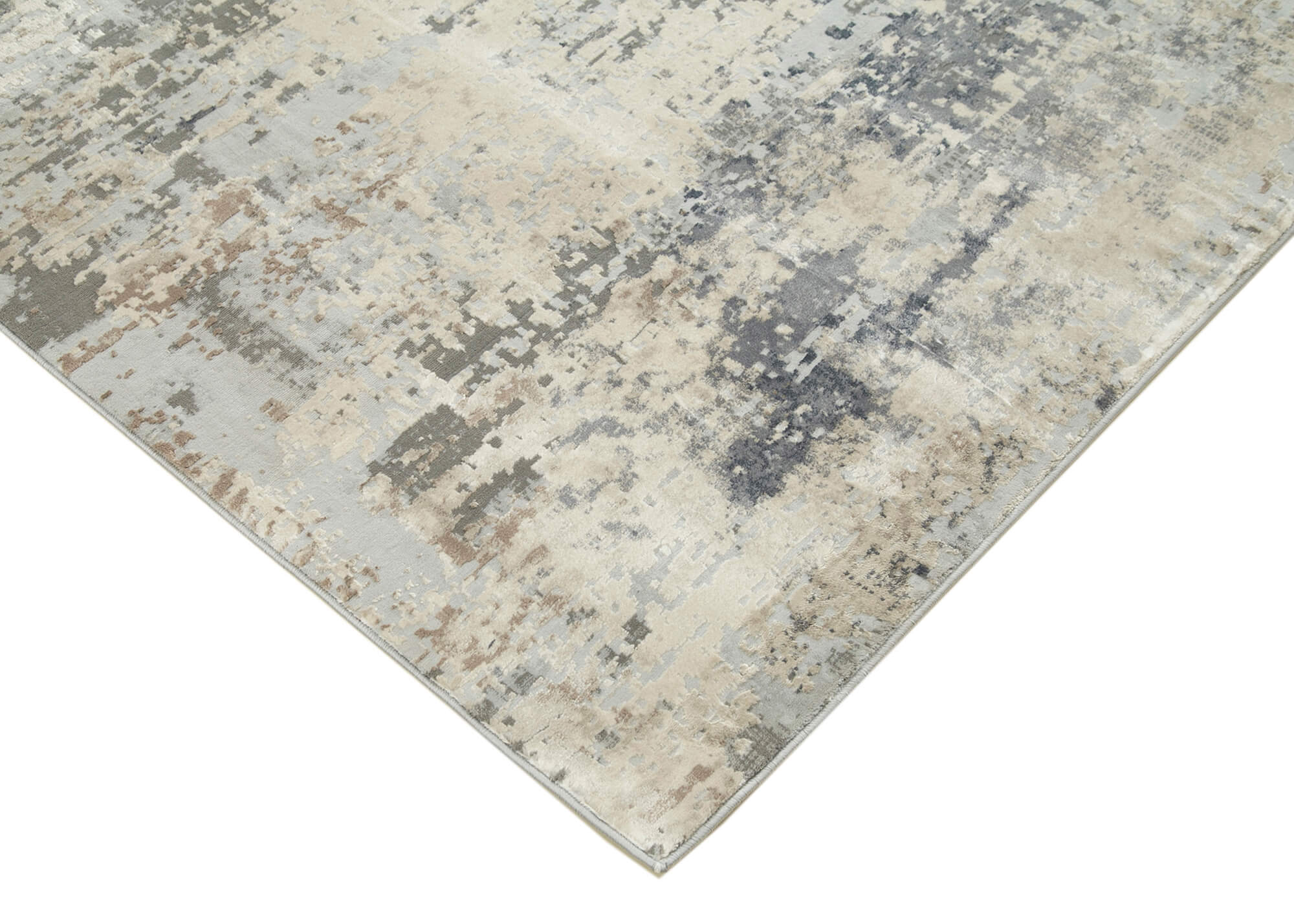 Grey Vintage Rug | Machine Viscose Handmade Area Rug 7'10''x10'0'' – Wool Cotton Material