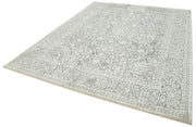 Grey Handmade Rug – Classic Viscose Carpet | Hand Woven Rug 7'10'' x 10'0''
