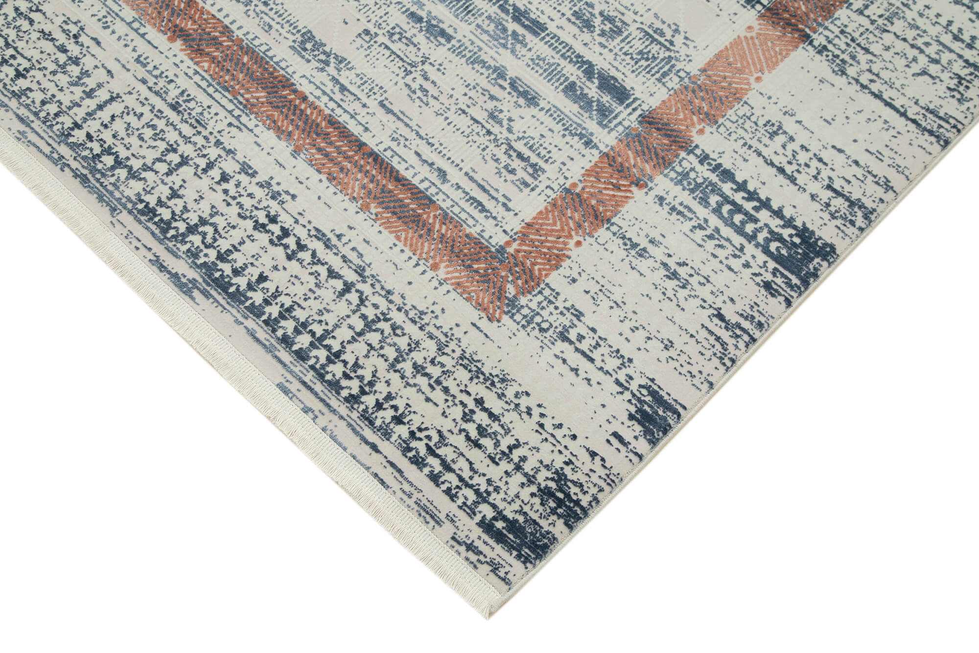 Handmade Vintage Rug – Soho Beige Geometric Viscose Area Carpet 5'3''x7'7''