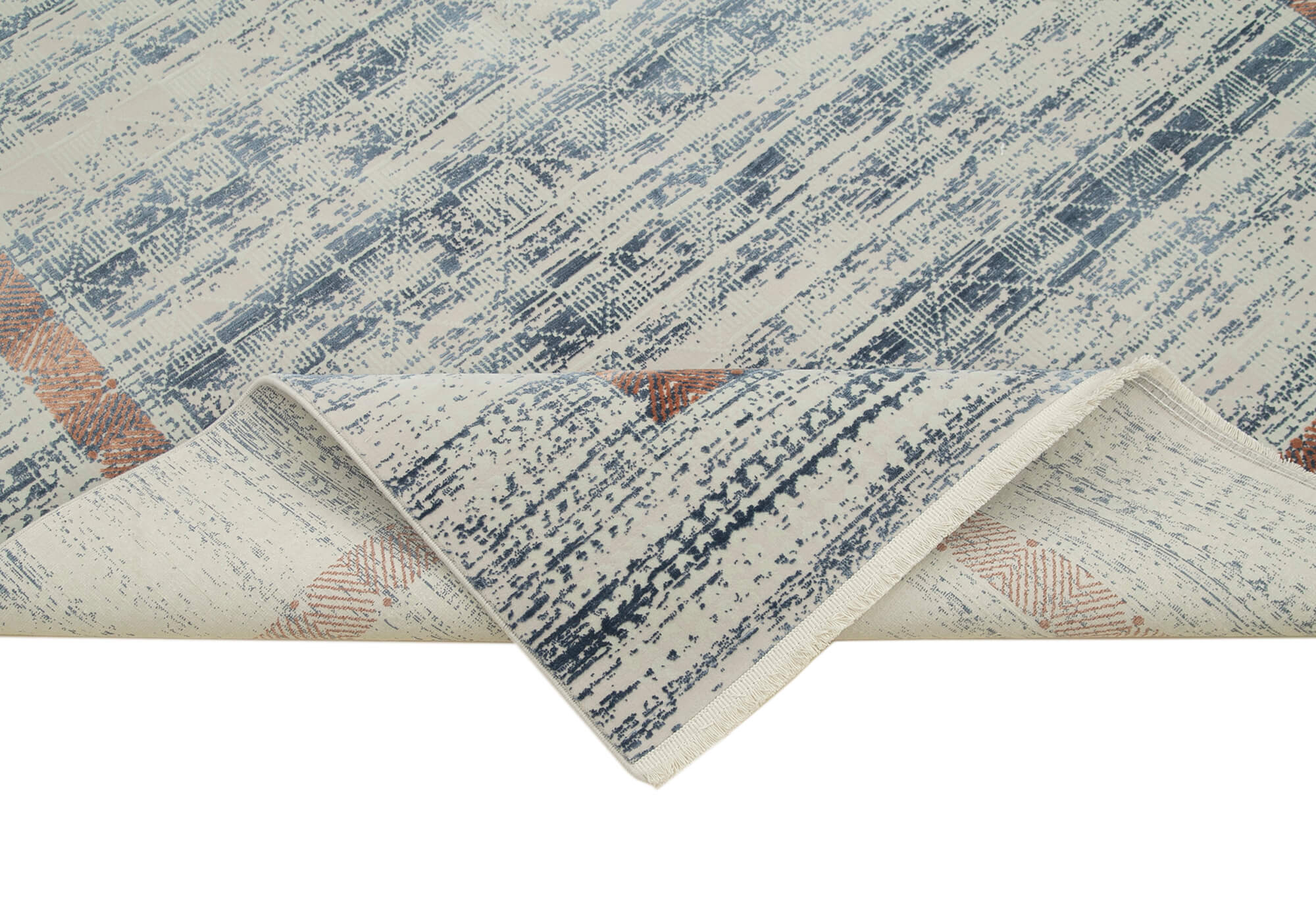 Handmade Vintage Rug – Soho Beige Geometric Viscose Area Carpet 5'3''x7'7''