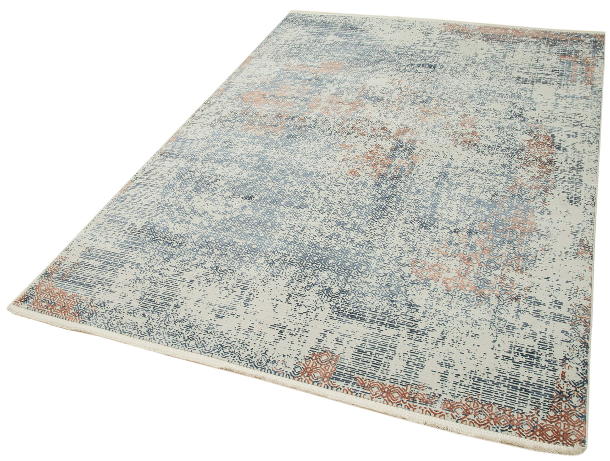 Handmade Vintage Rug - Beige Viscose Wool & Cotton 5'3''x7'7'' Turkish Carpet
