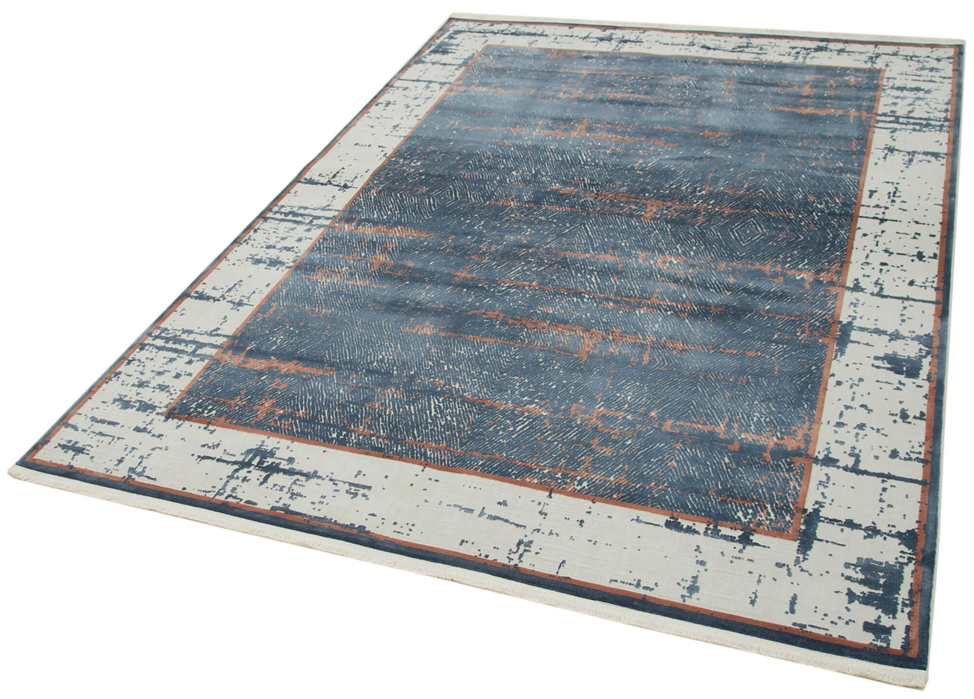 Handmade Vintage Rug – Beige Striped Turkish Hand Knotted Carpet 5'3''x7'7''