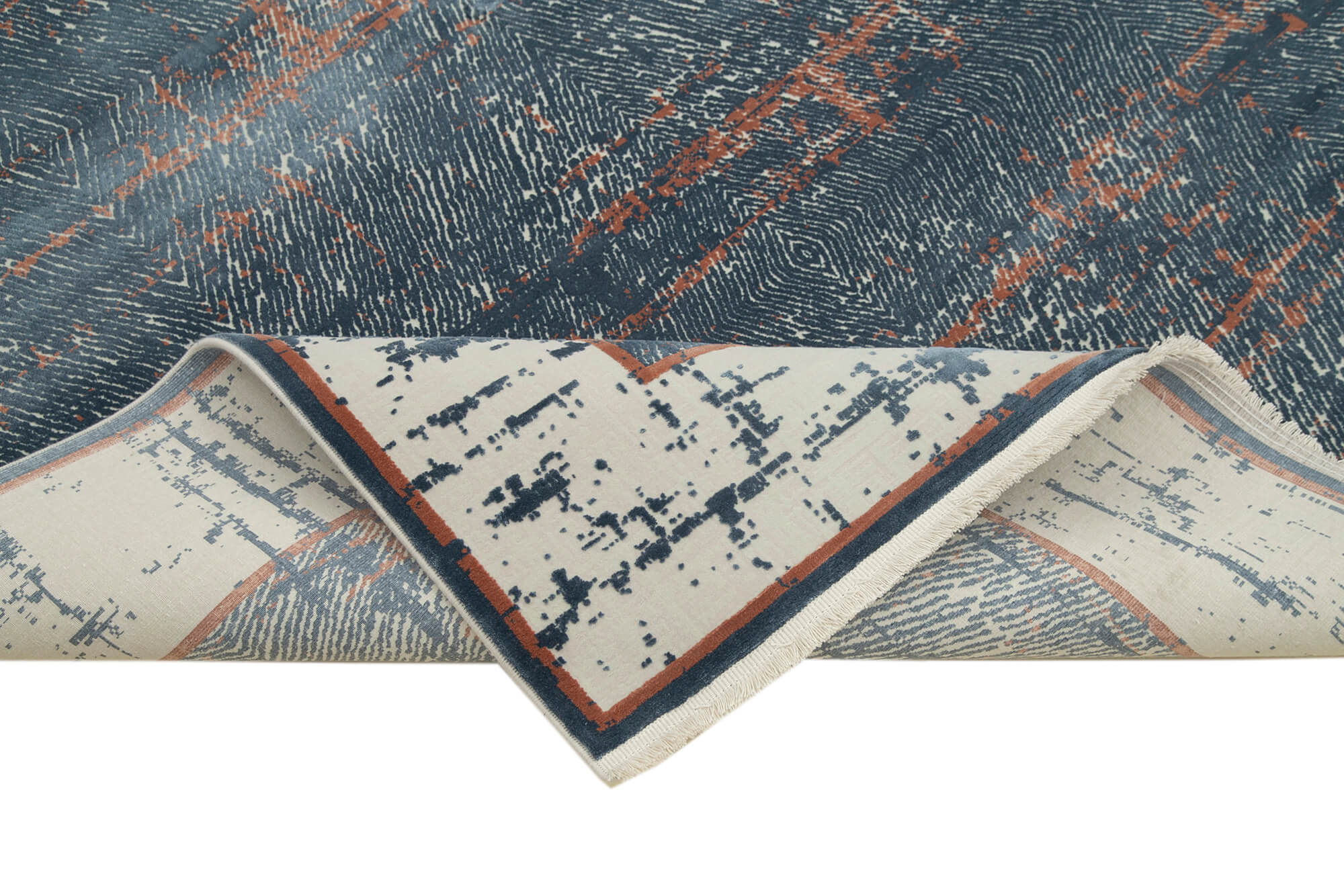 Handmade Vintage Rug – Beige Striped Turkish Hand Knotted Carpet 5'3''x7'7''