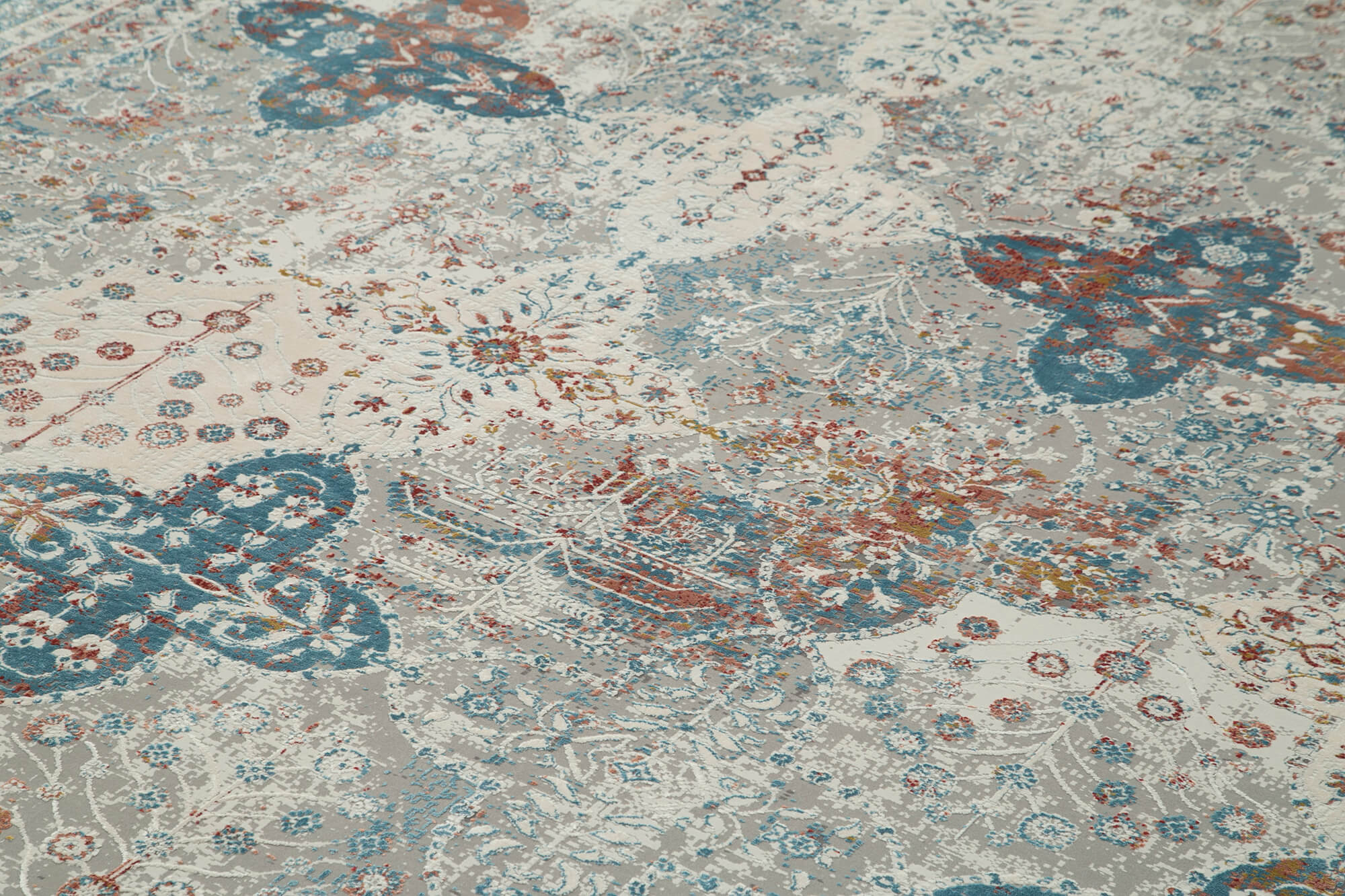 Handmade Vintage Rug – Soho White Viscose | Turkish Wool Carpet 8'10''x12'
