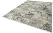 Vintage Handmade Rug - Grey 8x11 Hand Woven Rug With Soft Viscose Texture