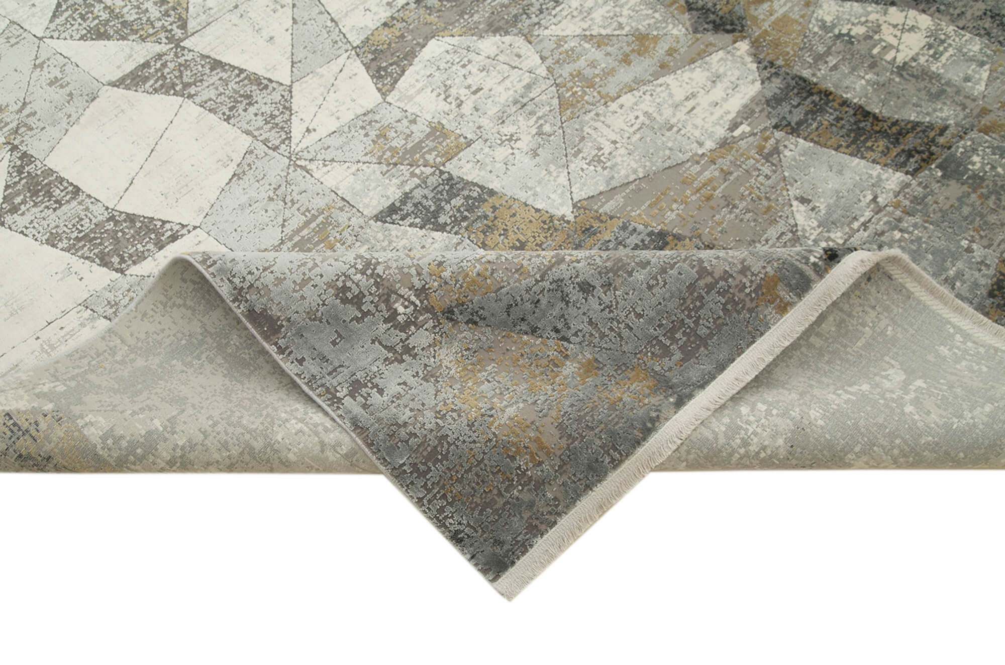 Vintage Handmade Rug - Soho Grey Viscose Hand Woven Rug 8'6'' x 11'6''