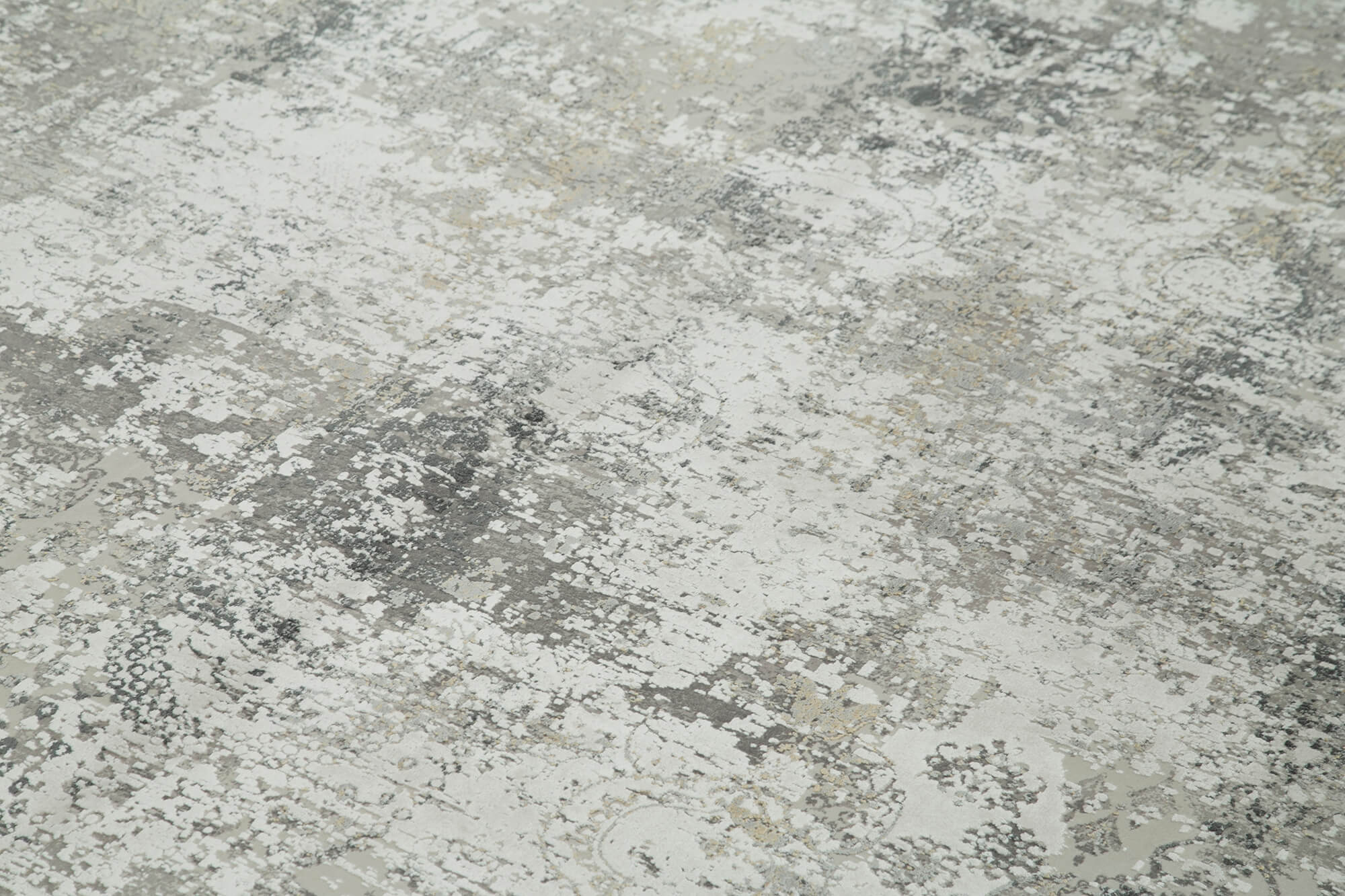Vintage Handmade Rug – Hand Woven Rug 7'10''x10'10'' | Turkish Wool Carpet Grey Viscose