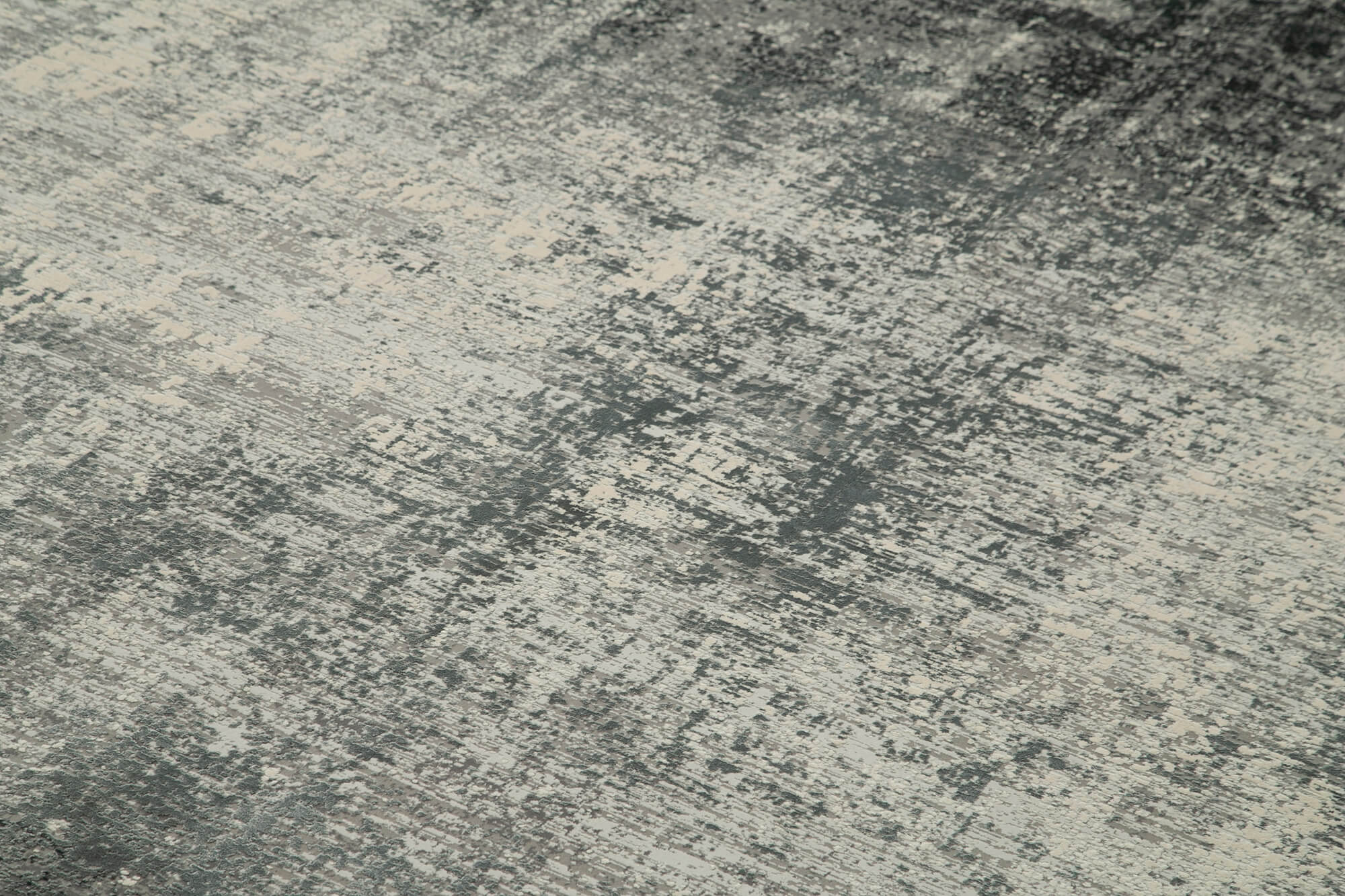 Vintage Handmade Rug - Hand Woven Grey Viscose Wool Cotton Area Carpet 7'10''x11'2''
