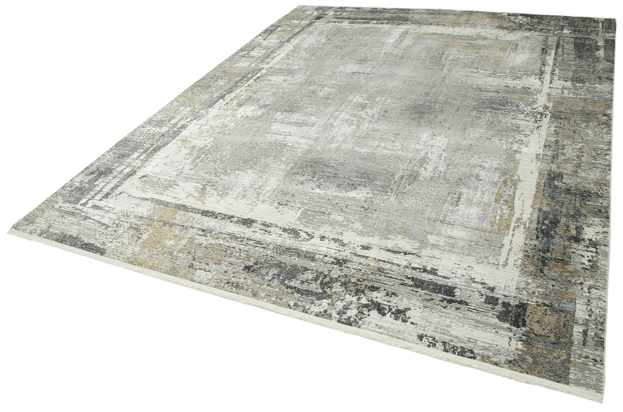 Vintage Handmade Rug – Soho Grey Viscose Hand Woven Area Rug 7'10''x9'10''