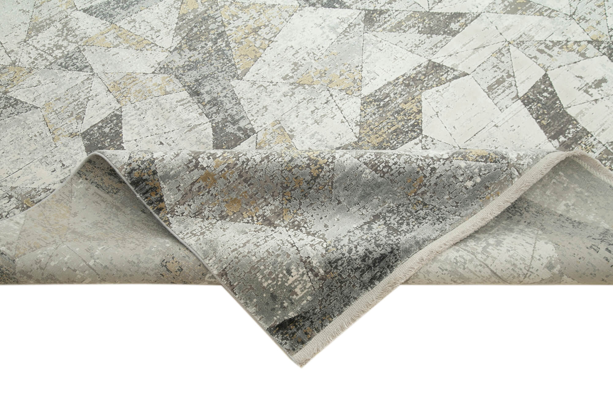 Vintage Handmade Rug – Soho Grey Viscose Hand Woven Rug 7'9'' x 9'9''