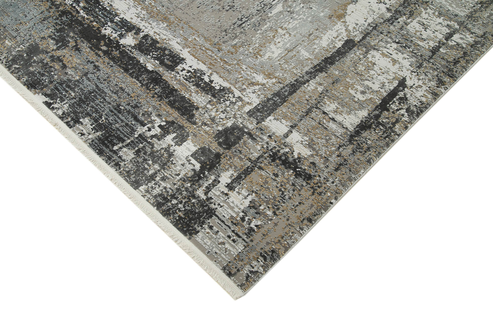 Vintage Handmade Rug - Soho Grey Viscose Hand Woven Area Rug 7'10''x9'10''