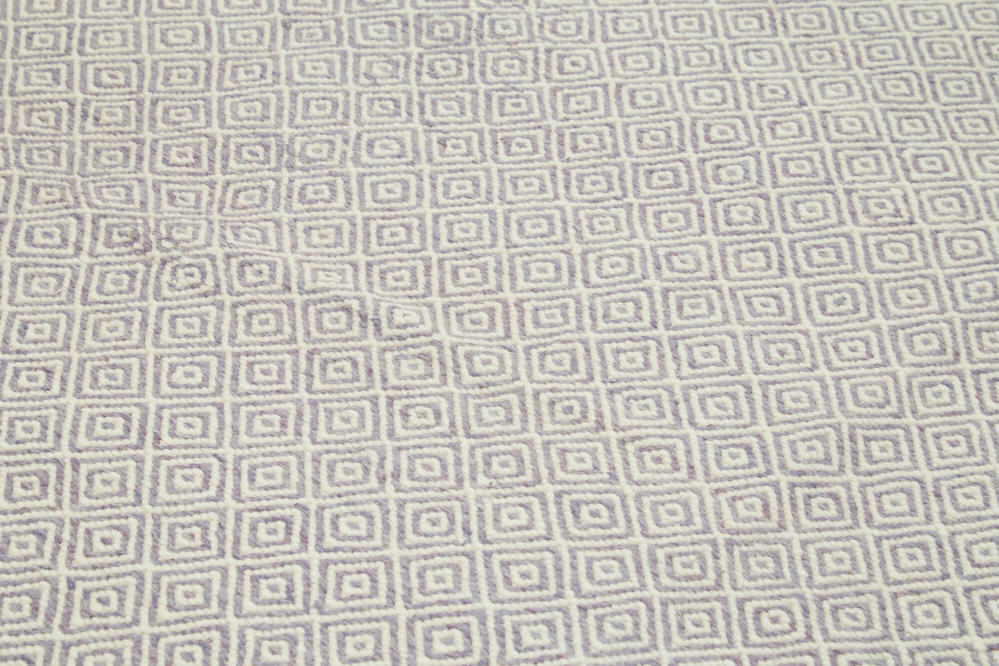 Handmade Wool Cotton Rug | Purple Geometric Area Rug For Large Living Room