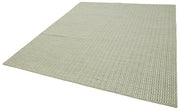 Handmade Wool Cotton Rug - Grey Geometric Area Rug | Durable Cotton Blend, Soft Wool Texture