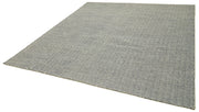 Handmade Wool Cotton Rug | Grey Geometric Area Rug - Durable Cotton & Soft Wool