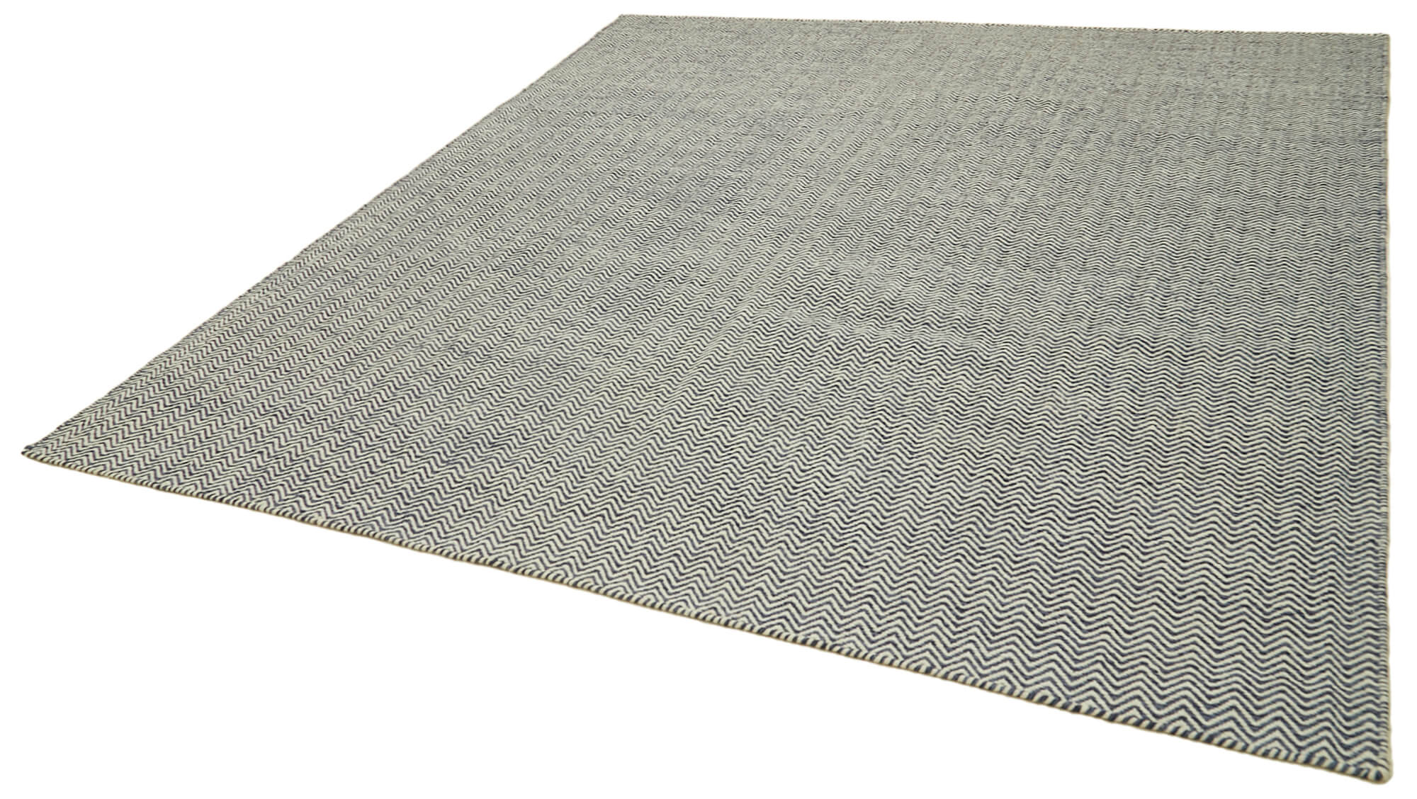 Handmade Wool Cotton Rug | Grey Geometric Area Rug - Durable Cotton & Soft Wool