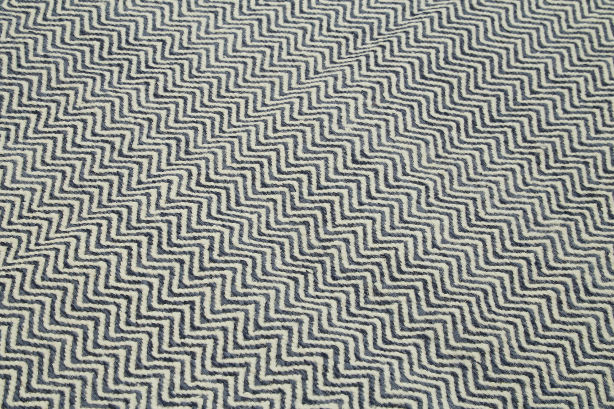 Handmade Wool Cotton Rug | Grey Geometric Area Rug - Durable Cotton & Soft Wool