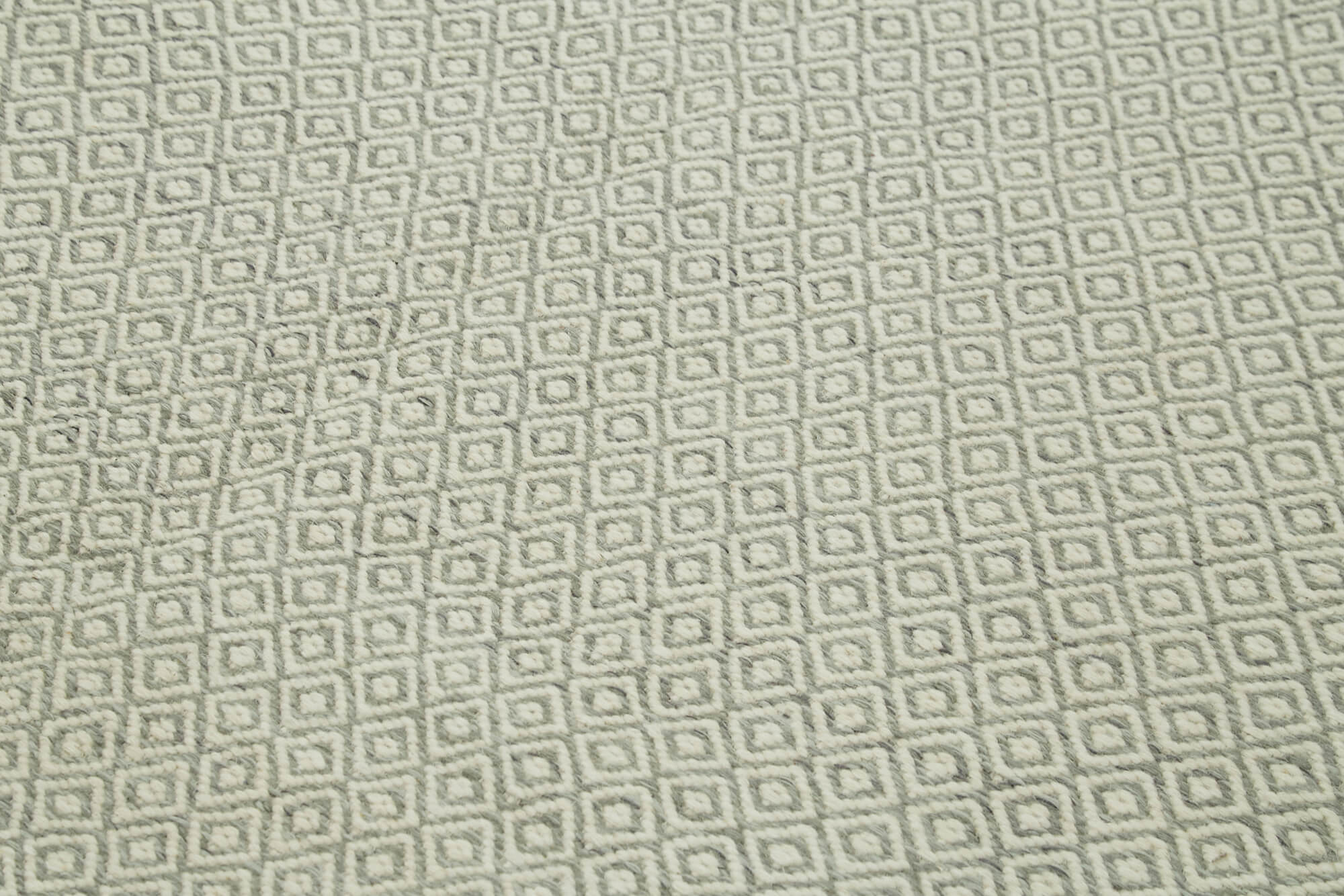 Handmade Wool Cotton Rug – Grey Geometric Area Rug 8x10, Durable Woven Carpet