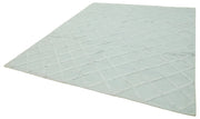Handmade Wool Cotton Rug – Blue Geometric Area Rug | Vintage Handwoven Carpet 8'1''x10'