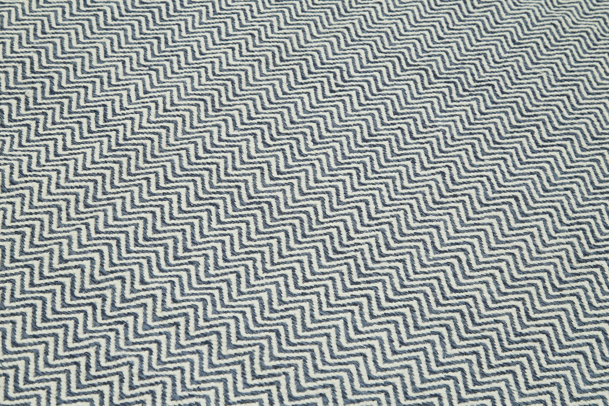 Handmade Wool Cotton Rug – Blue Geometric Area Rug 8x10 Feet Durable Soft Cotton Blend