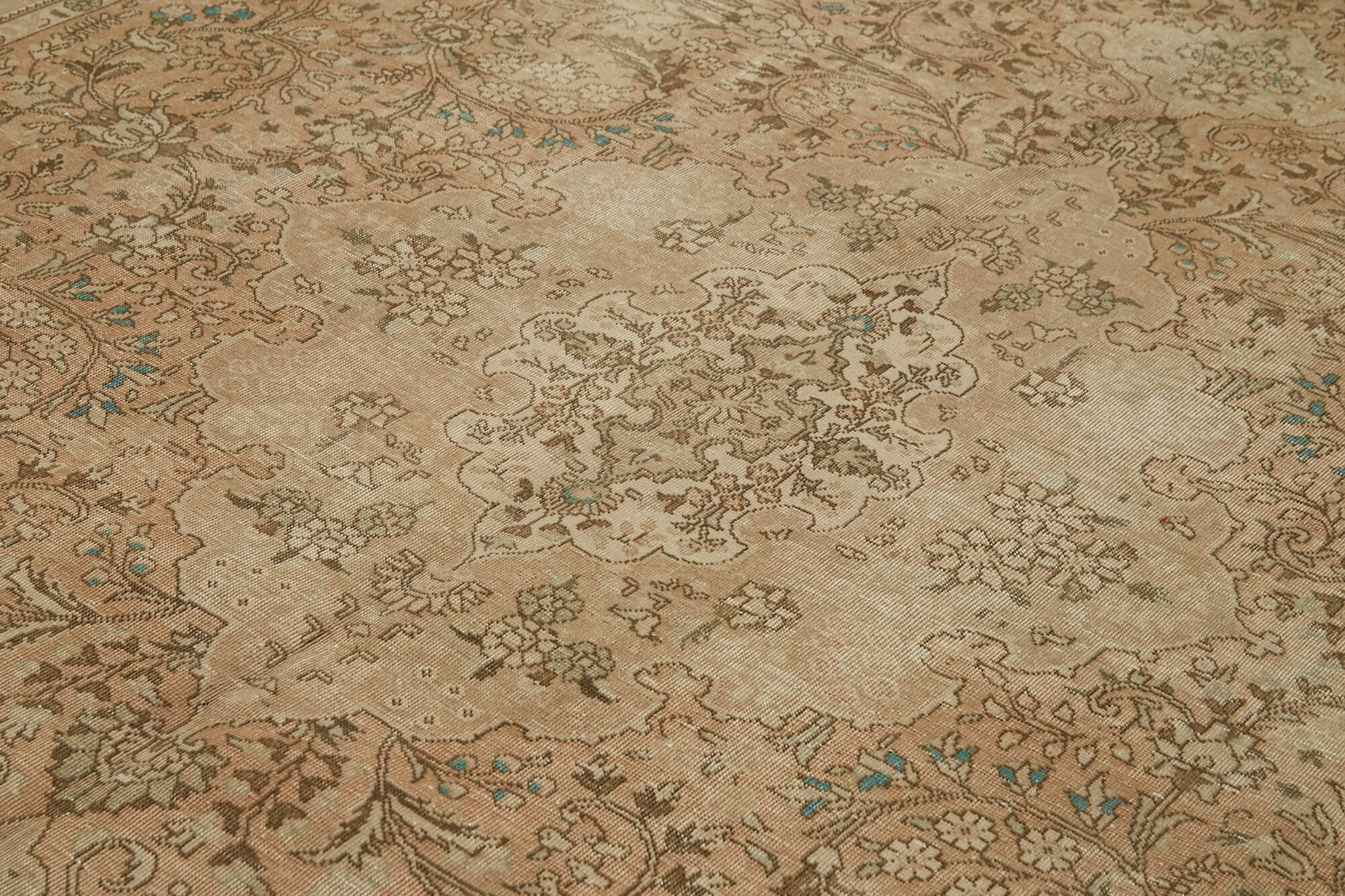 Handmade Area Rug - Persian Classic Beige Cotton Wool Carpet 9'5'' x 12'4''
