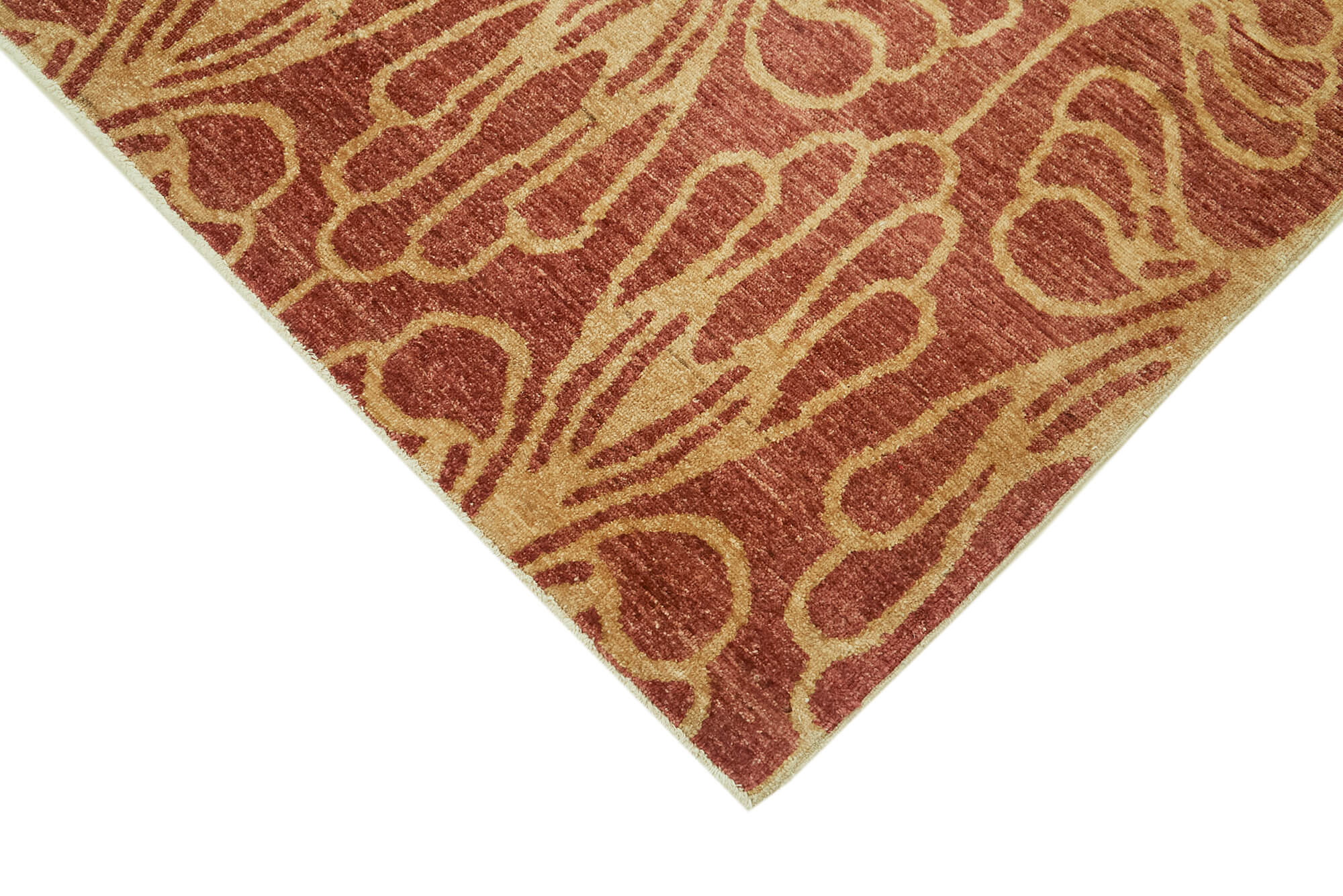 Handmade Wool Area Rug – Tebriz Classic Red 5x9 Cotton Wool Rug by Agacan