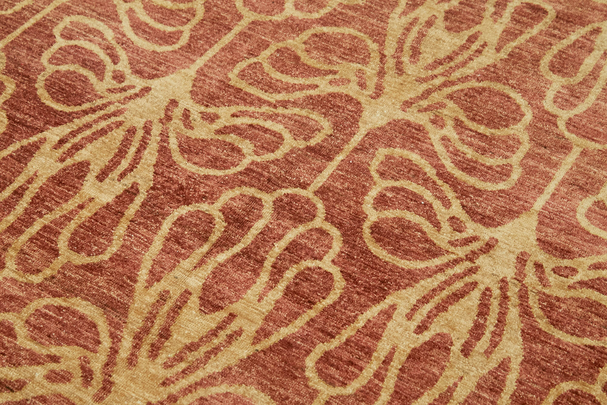 Handmade Wool Area Rug – Tebriz Classic Red 5x9 Cotton Wool Rug by Agacan