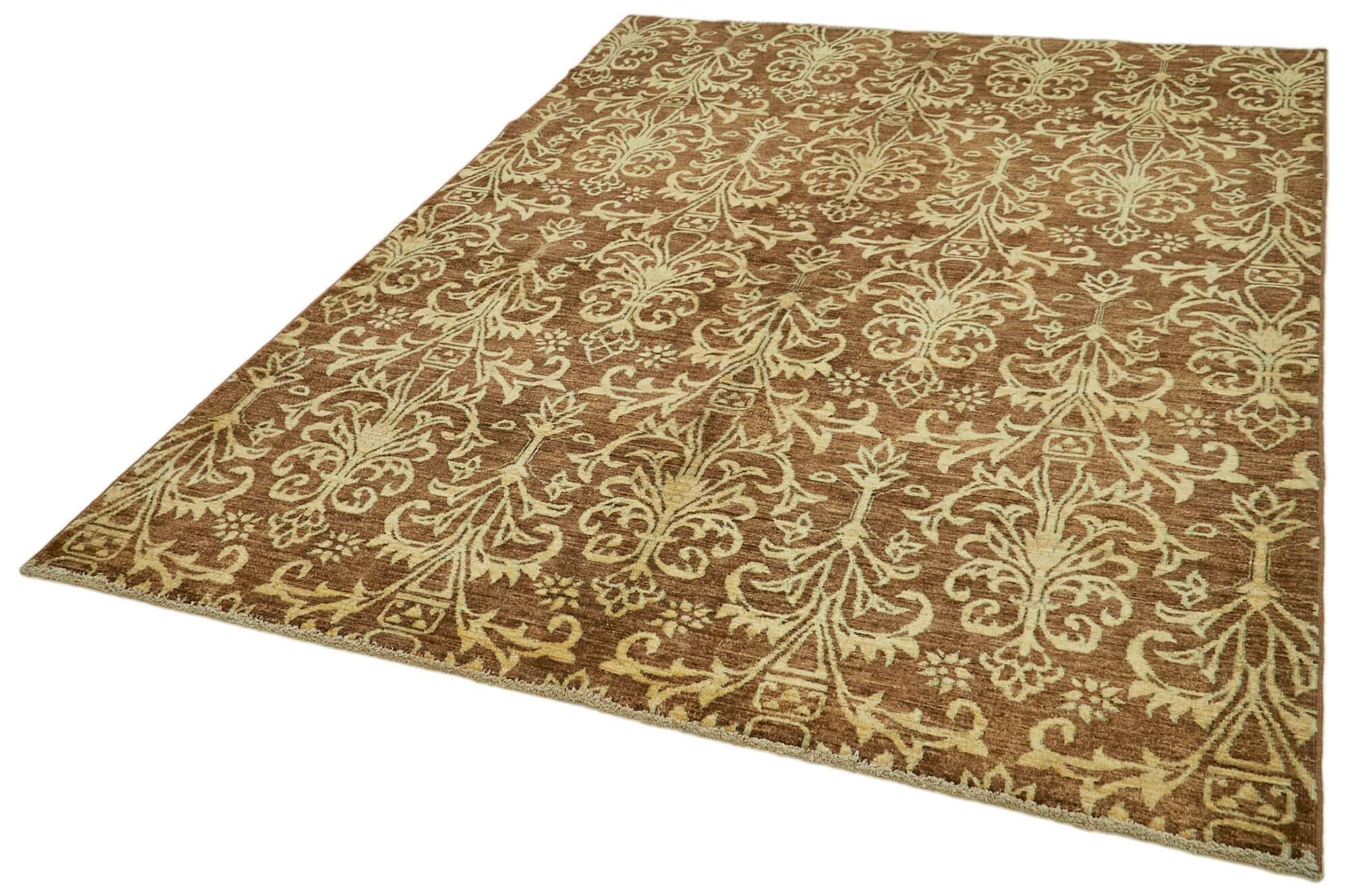 Handmade Wool Area Rug | Vintage Turkish Rug, Soft Wool Floor Covering 6'2''x9'0''