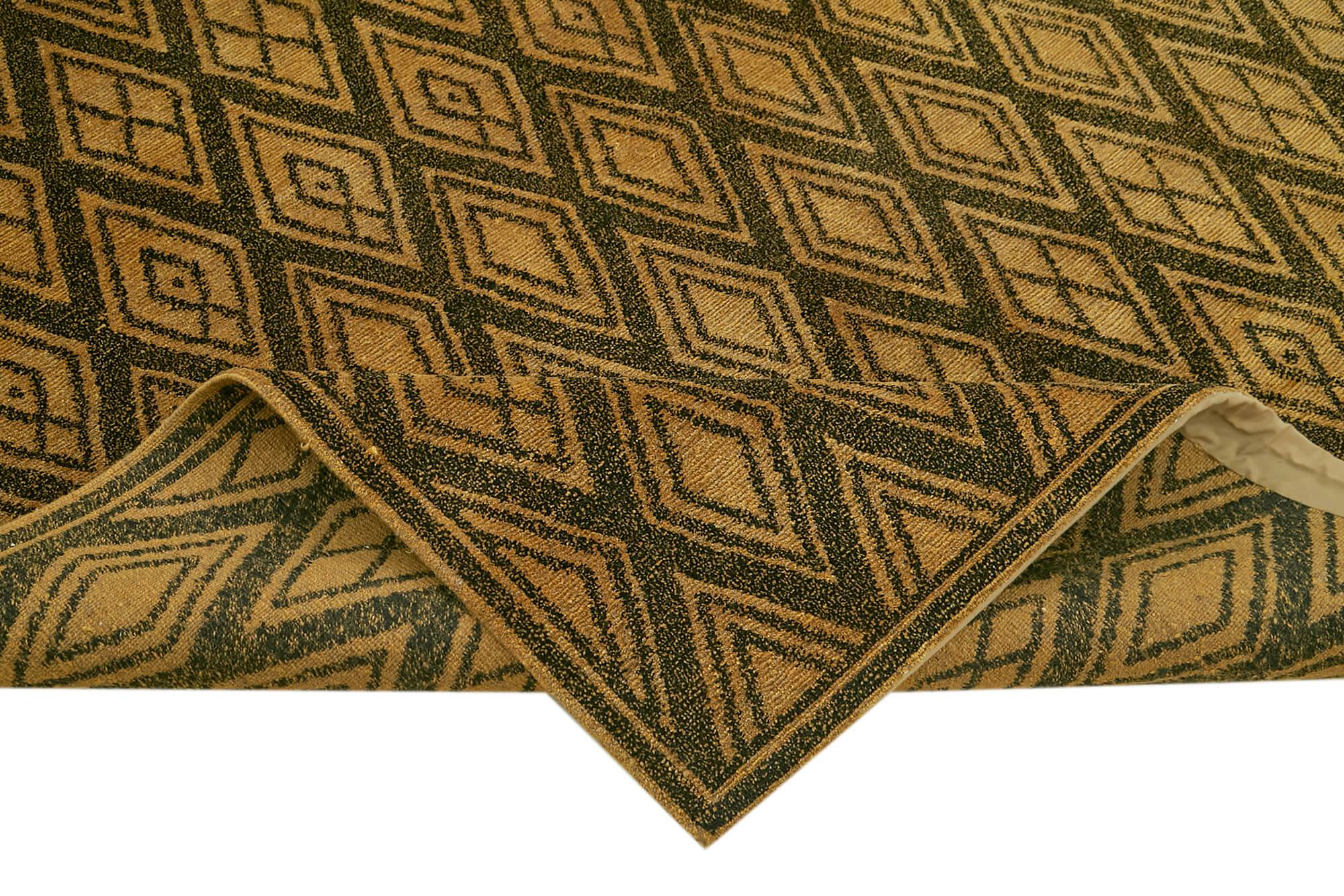 Handmade Wool Area Rug – Tebriz Brown Classic Style Rug 6'1'' x 8'8'' Cotton Wool