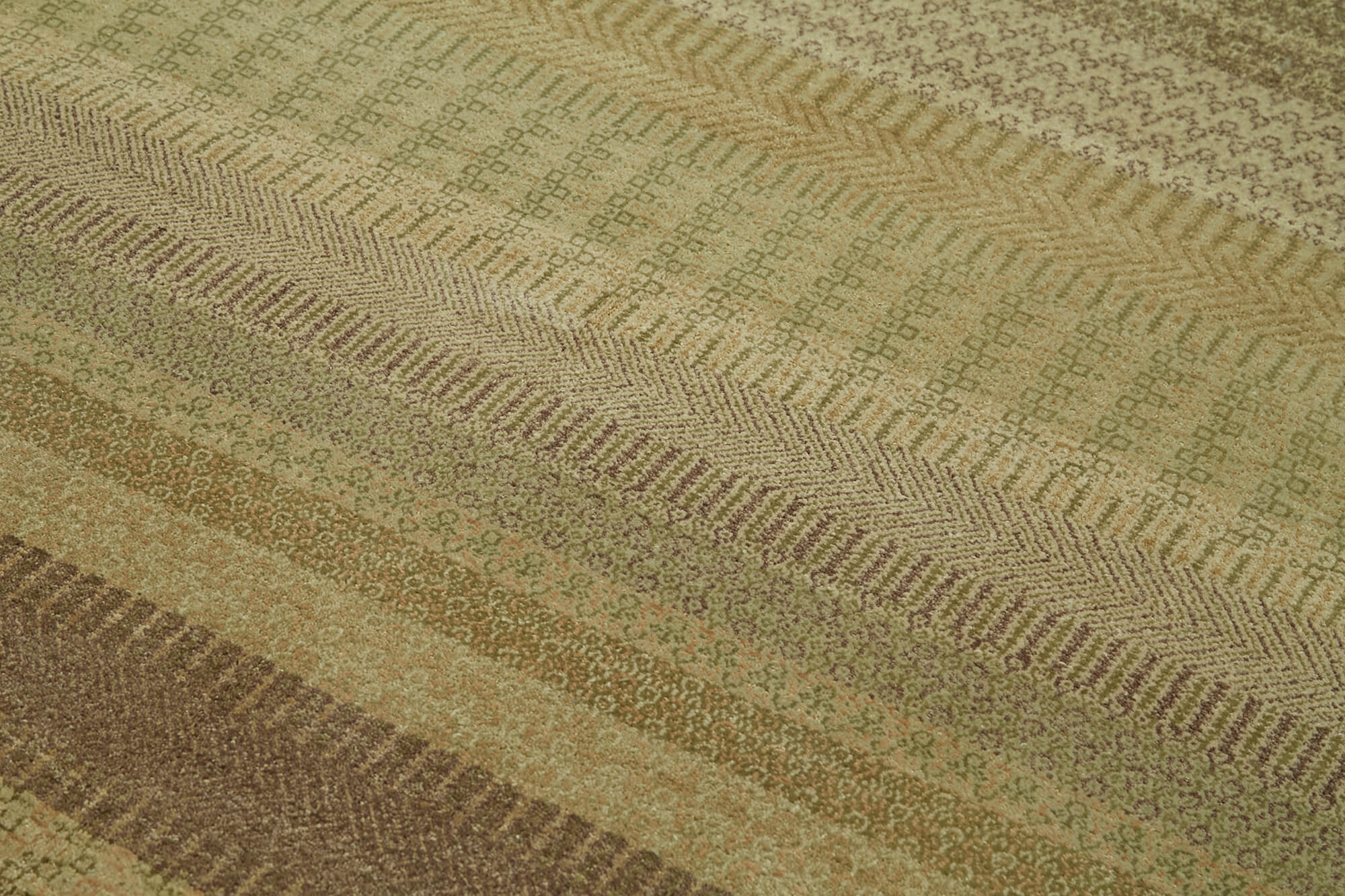 Handmade Area Rug – Classic Green Turkish Hand Knotted Wool Cotton Carpet 6'1"x9'1"