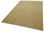 Handmade Wool Area Rug – Tebriz Classic Yellow Cotton Wool Rug 5'10''x9'4''