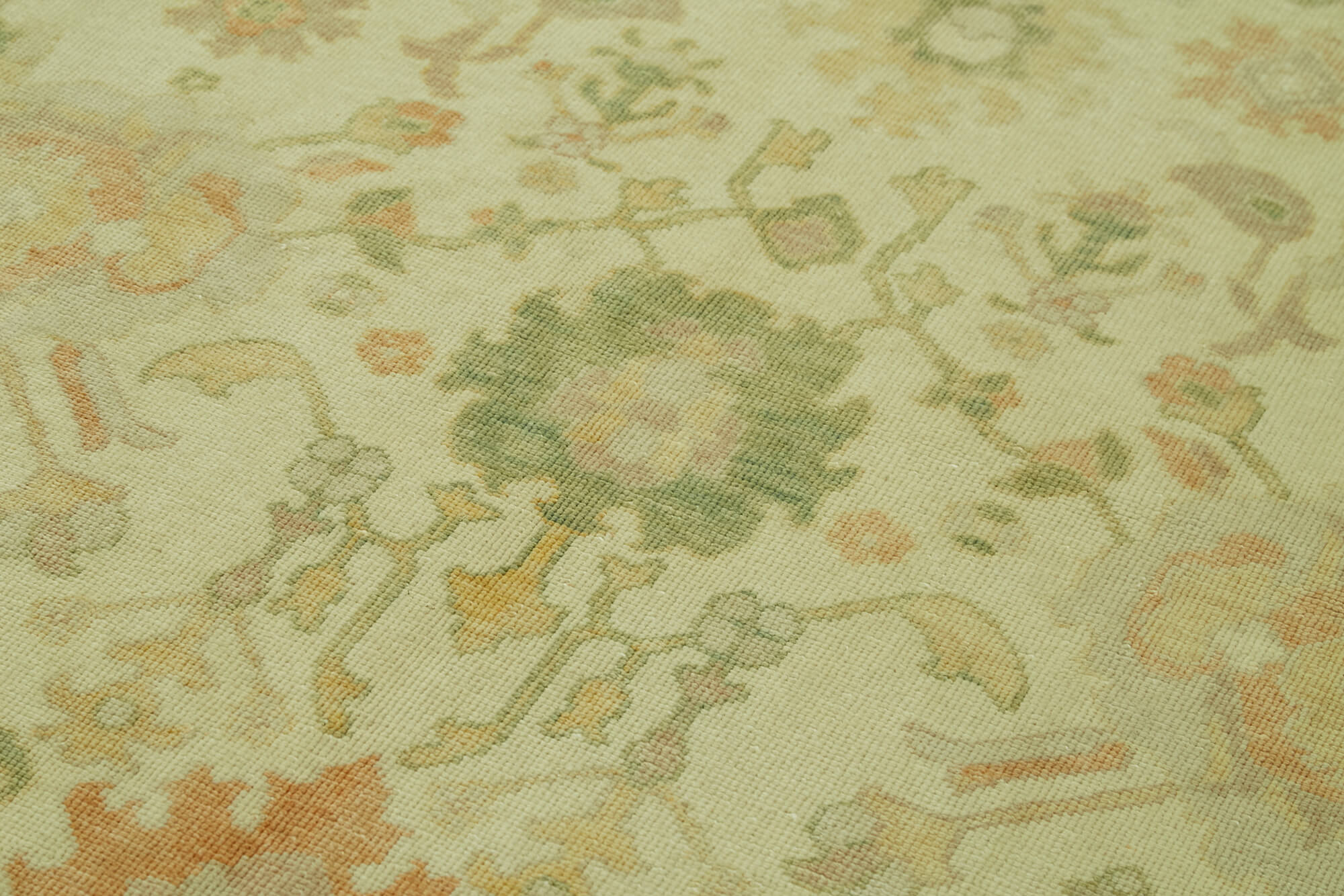 Handmade Wool Area Rug – Tebriz Classic Green Cotton Wool Blend Carpet 5'8''x8'1''