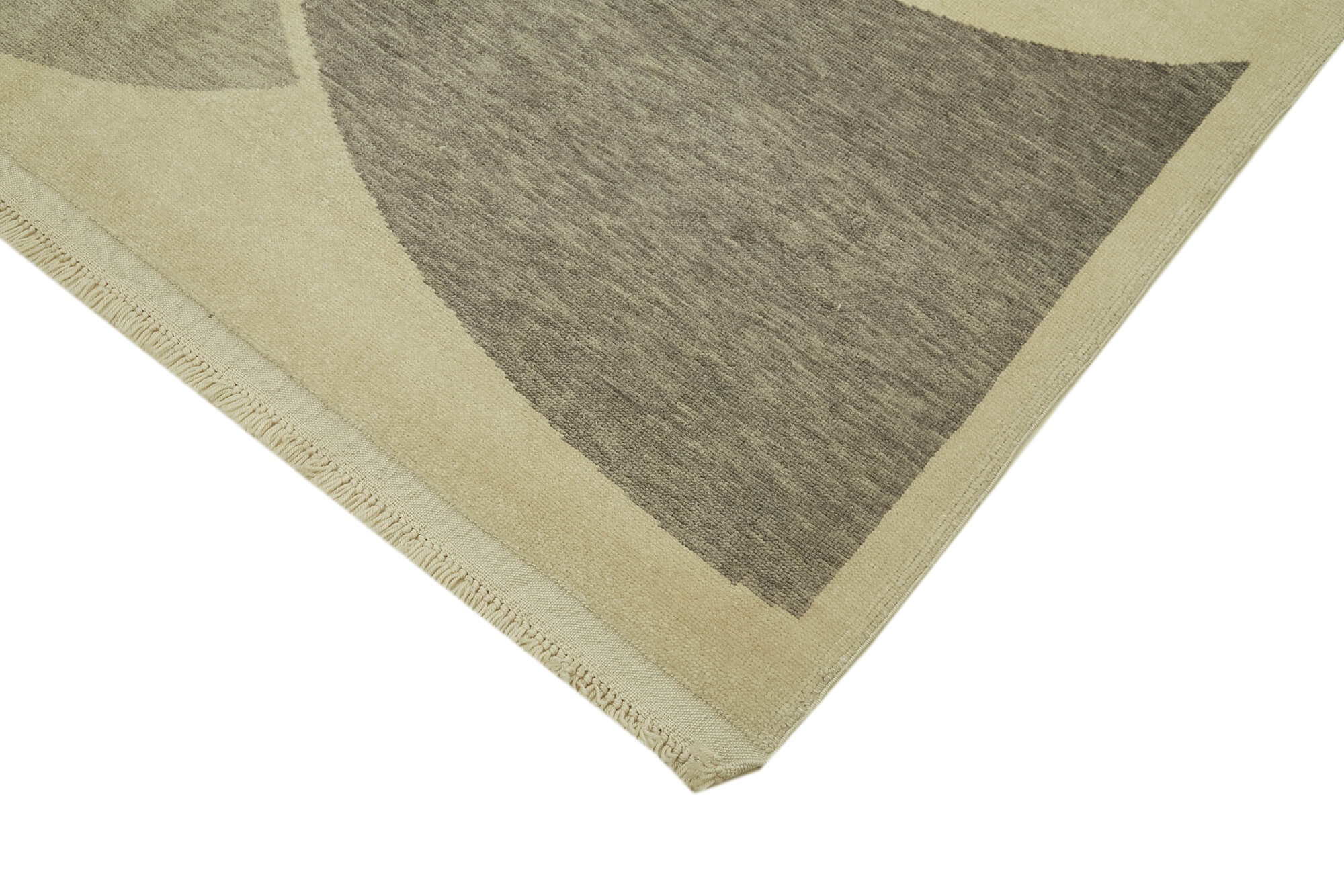 Handmade Wool Area Rug – Tebriz Beige Classic Cotton Wool Blend 5'11''x8'2''