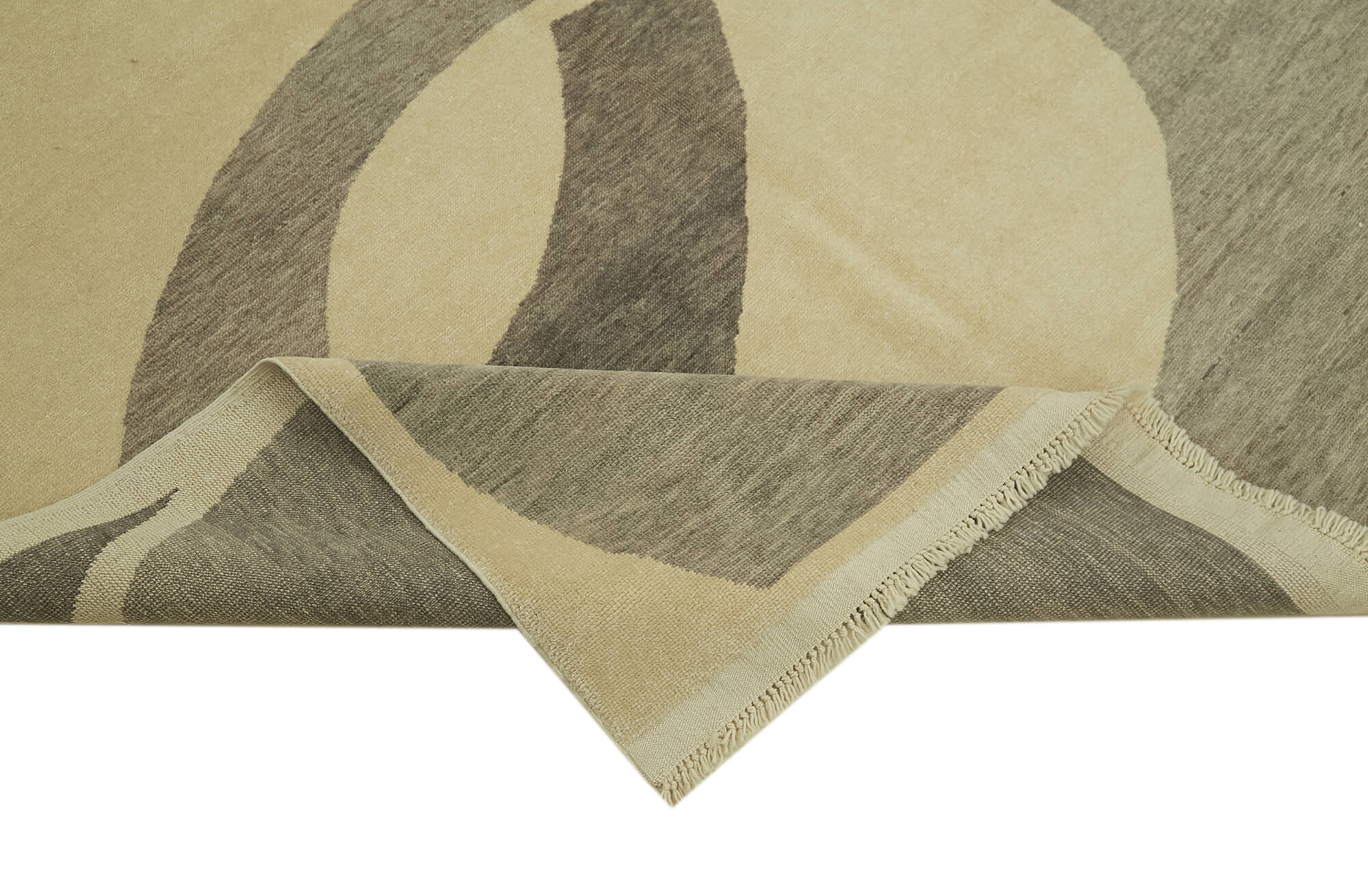 Handmade Wool Area Rug – Tebriz Beige Classic Cotton Wool Blend 5'11''x8'2''