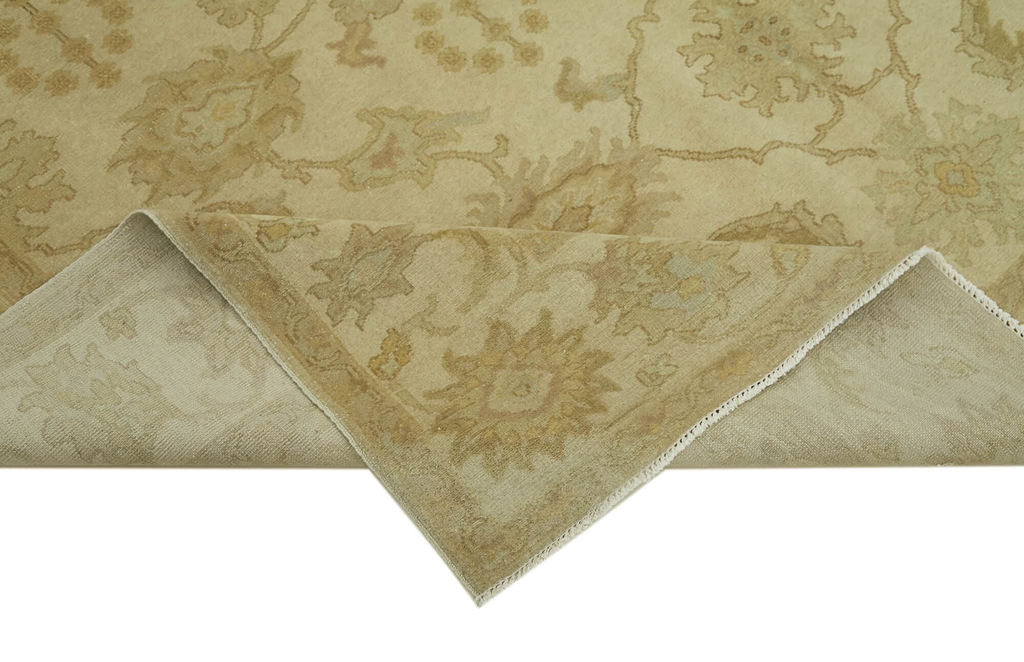 Handmade Wool Area Rug – Classic Beige Carpet 7x10 Feet | Soft Woolen Carpet