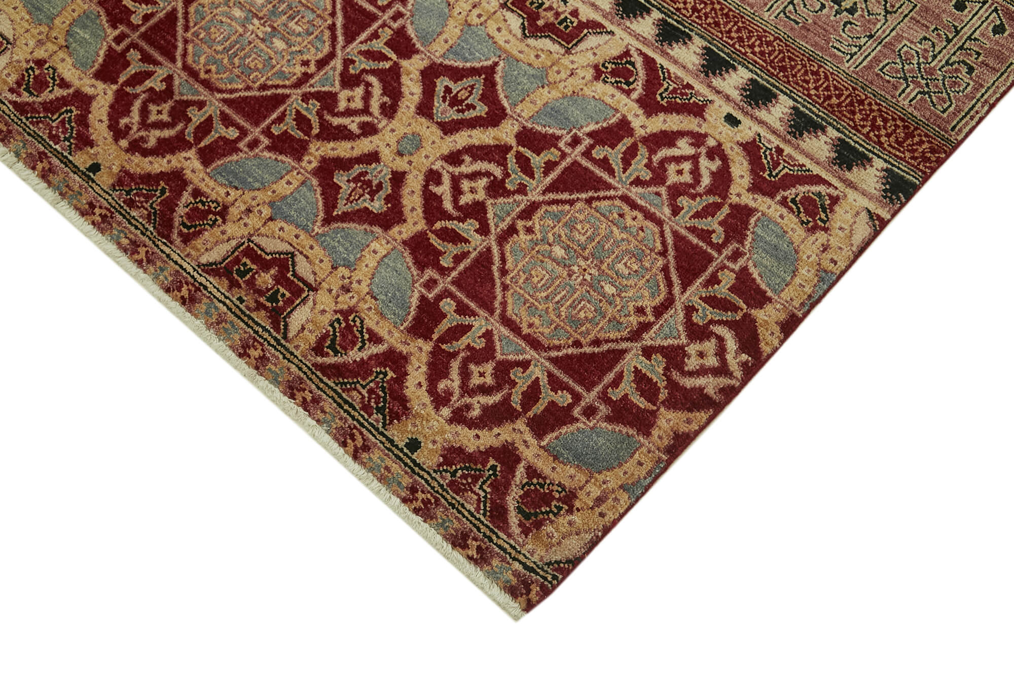 Handmade Wool Area Rug – Tebriz Classic Red Cotton Wool 8x10 Area Rug