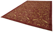 Handmade Wool Area Rug – Classic Red Tebriz Cotton Wool Carpet 9'11''x13'9''