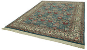 Handmade Wool Area Rug – Tebriz Classic Green 7'11''x10'2'' Cotton Wool Rug