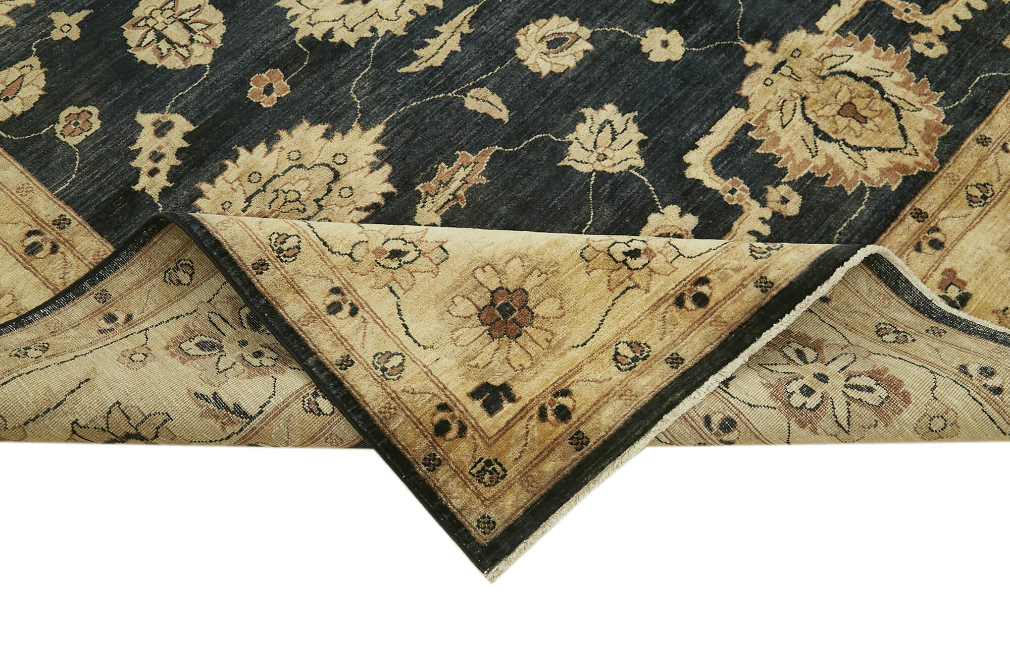Handmade Wool Area Rug – Tebriz Classic Cotton Wool Vintage Turkish Carpet 8'x10'3''
