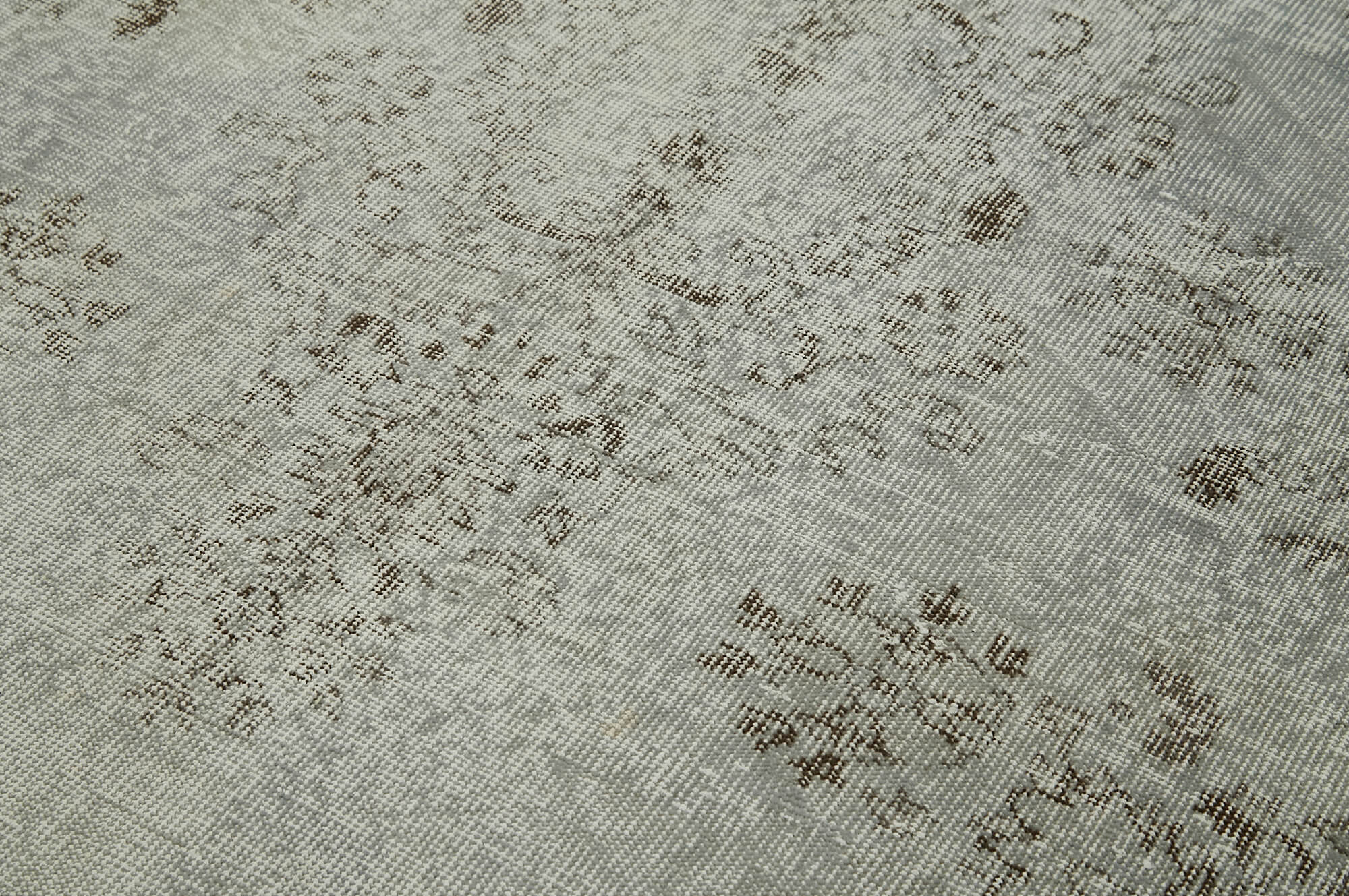 Handmade Wool Area Rug - Overdyed Grey Vintage Cotton Rug 5'11'' x 9'7'' | Bohemian Style
