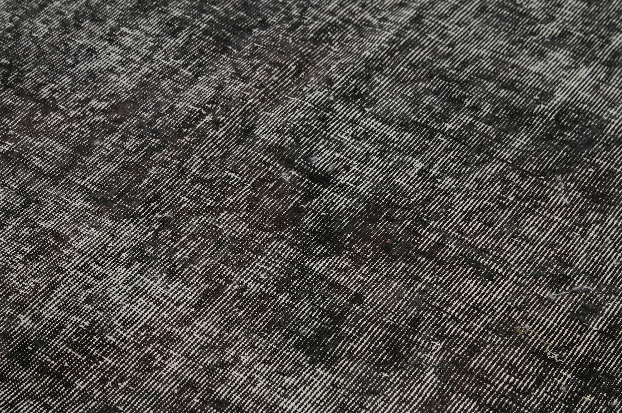 Handmade Vintage Area Rug - Overdyed Wool Rug | Black Vintage Carpet 6'1''x9'9''